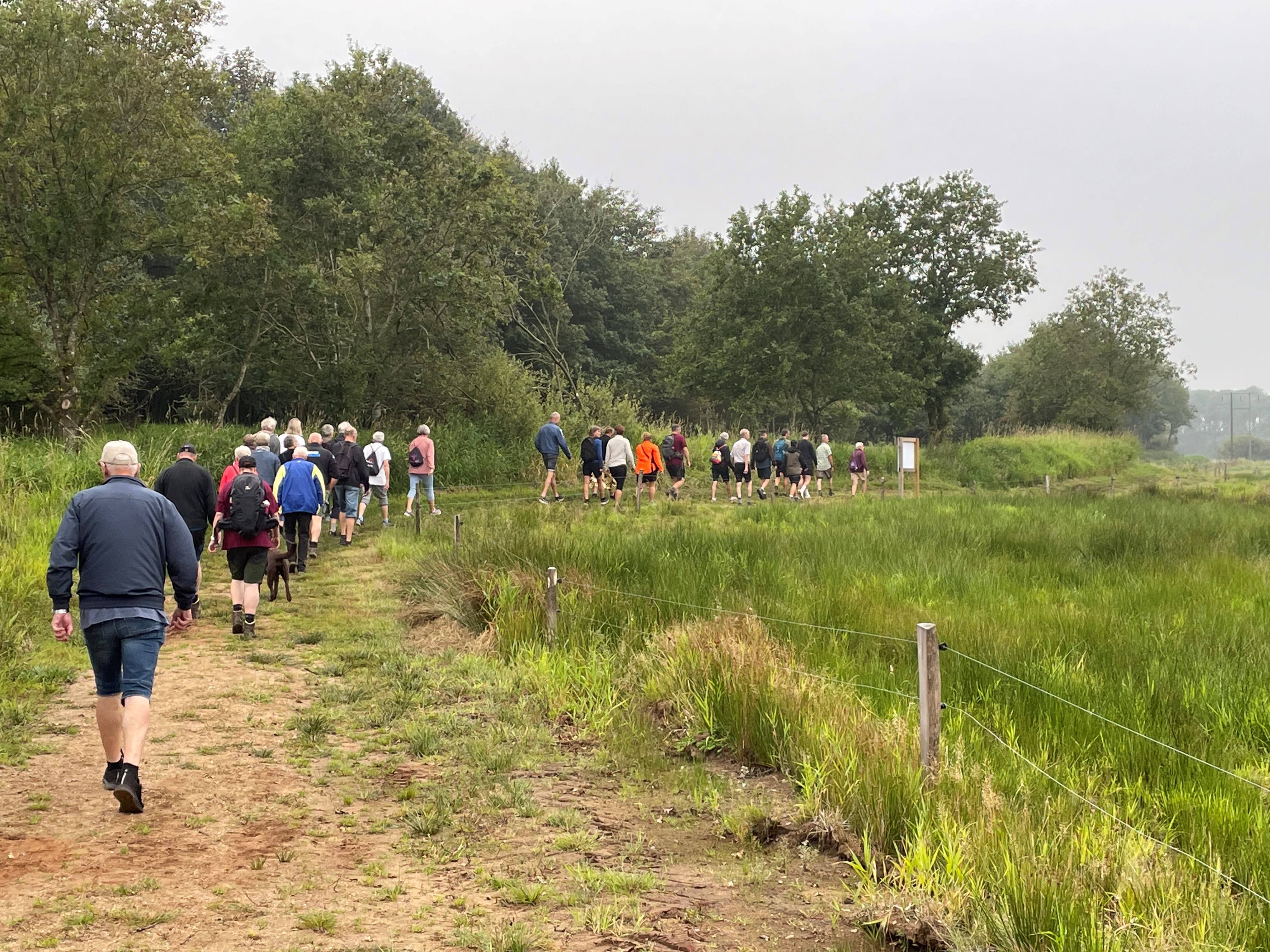 Søndag d 10. september 2023 blev genåbningen af Holme Å sporet fejret med klipning af den røde snor og fælles vandretur